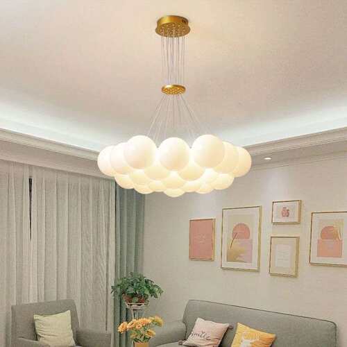 客厅吊灯北欧灯具创意艺术月球地球泡泡灯餐厅卧室儿童房星球吊灯