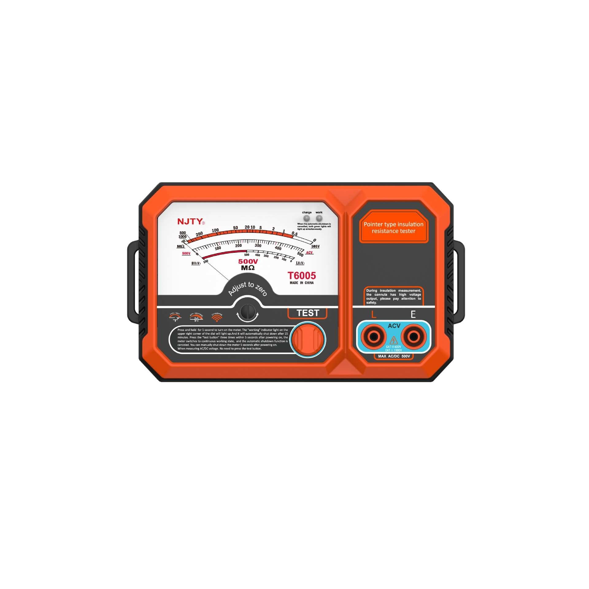外贸版指针兆欧表T6005测量电压500V18650电池1000MΩ交流500V,3C数码配件,USB灯,淘宝优惠券,粉丝福利购,淘宝优惠卷