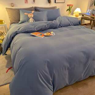 水洗棉床单枕套被套床上用品四件套床罩枕头套被罩三件套被套单件