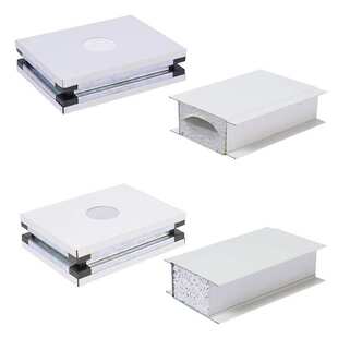 食品厂墙面重量轻安装简单净化板抗压保温隔热机制中空玻镁彩钢板