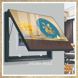 电表箱装饰画可推拉可翻盖免打孔现代简约遮挡箱挂画壁画开关盒画