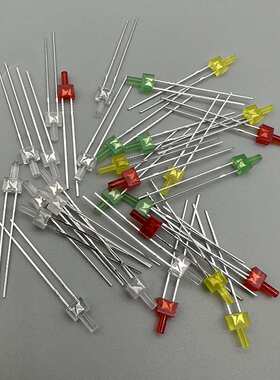 f2m高平头红发红黄发黄蓝绿色雾状白指示灯宝塔形led直插发光灯珠