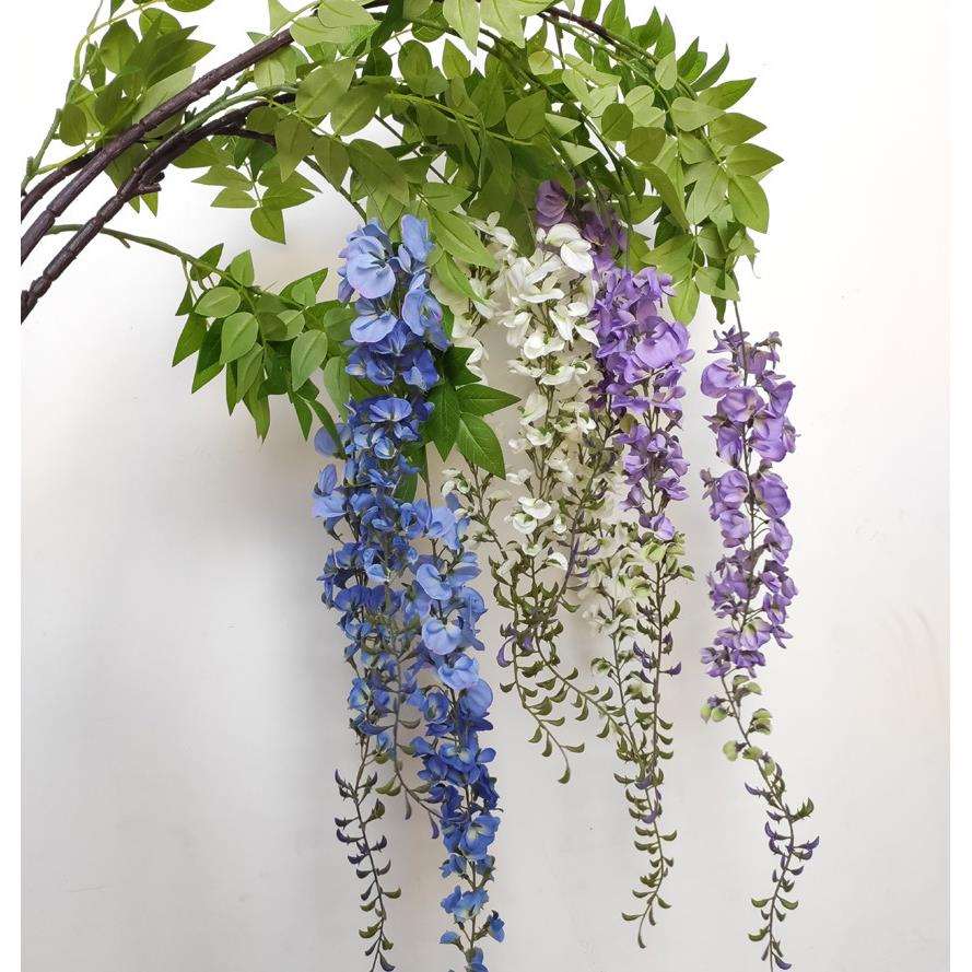 优质大支紫藤花仿真豆花藤垂挂造景大紫藤吊顶装饰垂挂绿植花