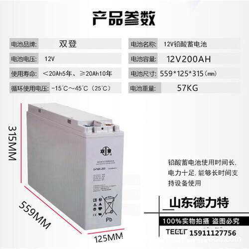 双登狭长型基站12V100AH6-FMX-100AH通讯直流屏150AH/200AH