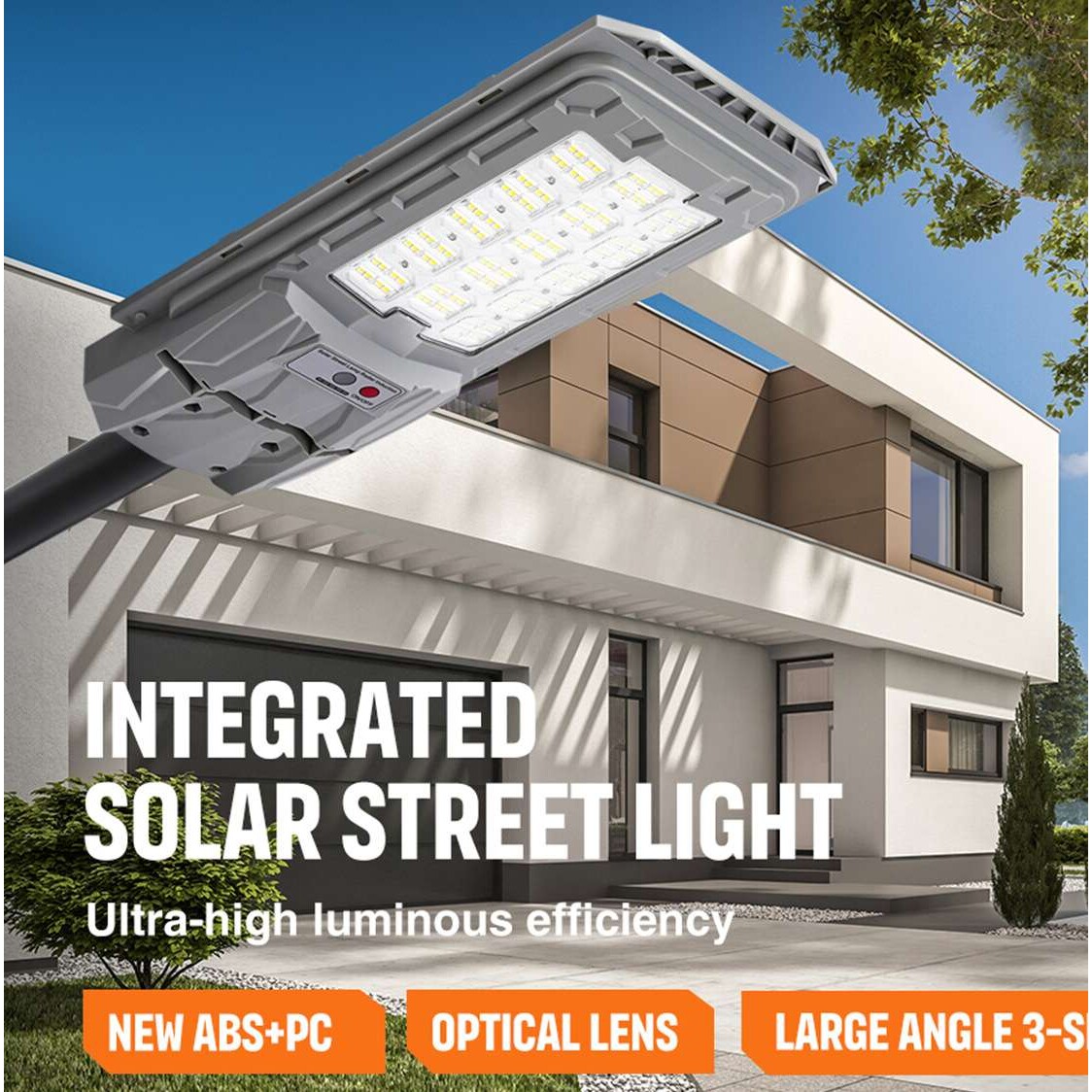 2025跨境新款一体化太阳能路灯太阳能户外感应灯庭院灯solarlight