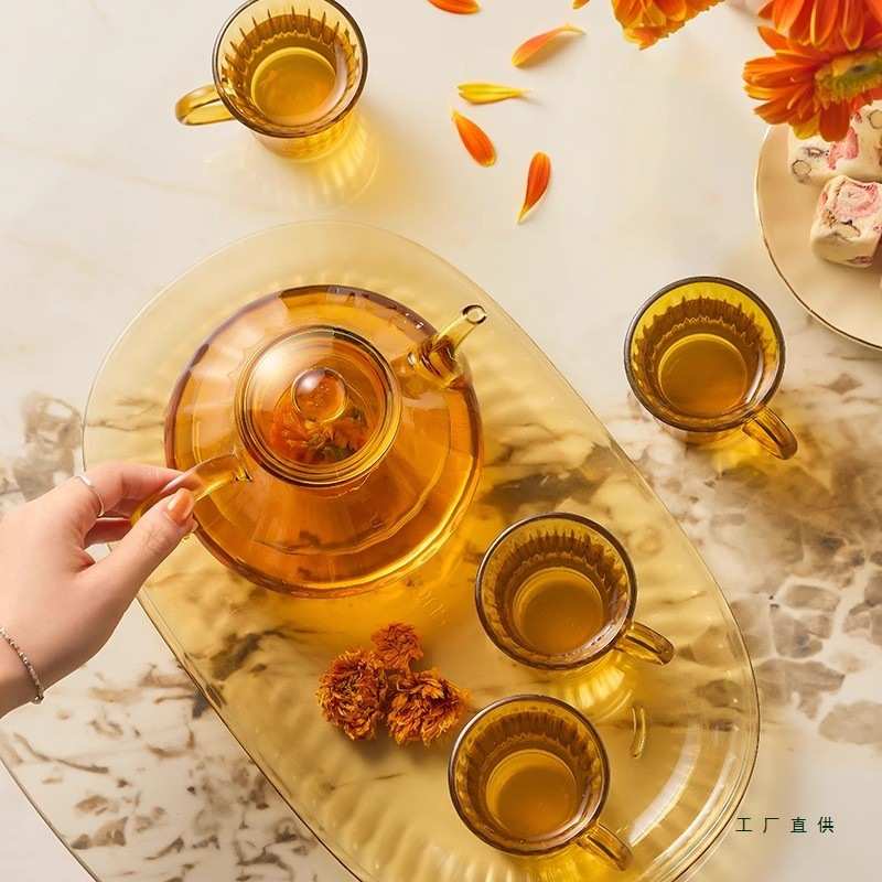 茶具套装2025新款晶盏花茶壶玻璃茶具家用高档轻奢女士精致