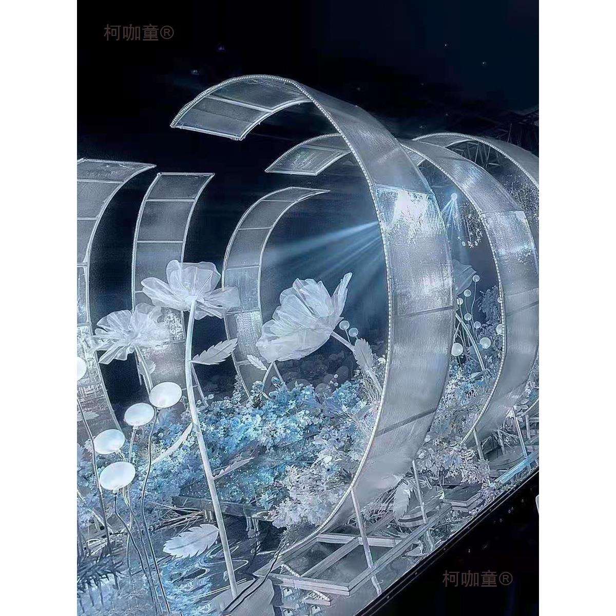 婚庆道具铁艺星光大道阳光板酒店背景拱门t台路引舞台摆件麦太保