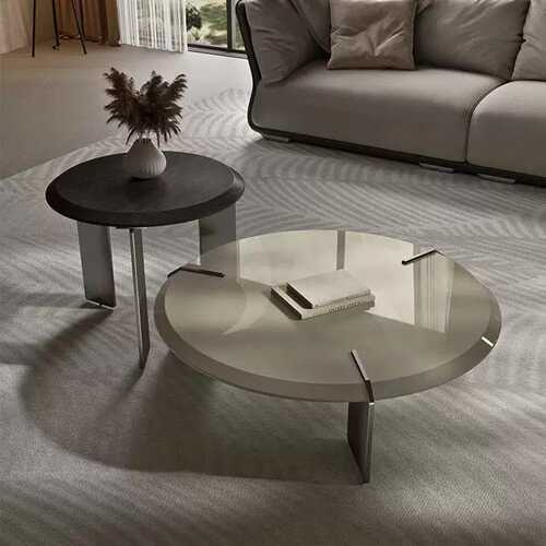 意式极简沙发边柜侧边柜圆形设计师创意边茶几Keel coffee table