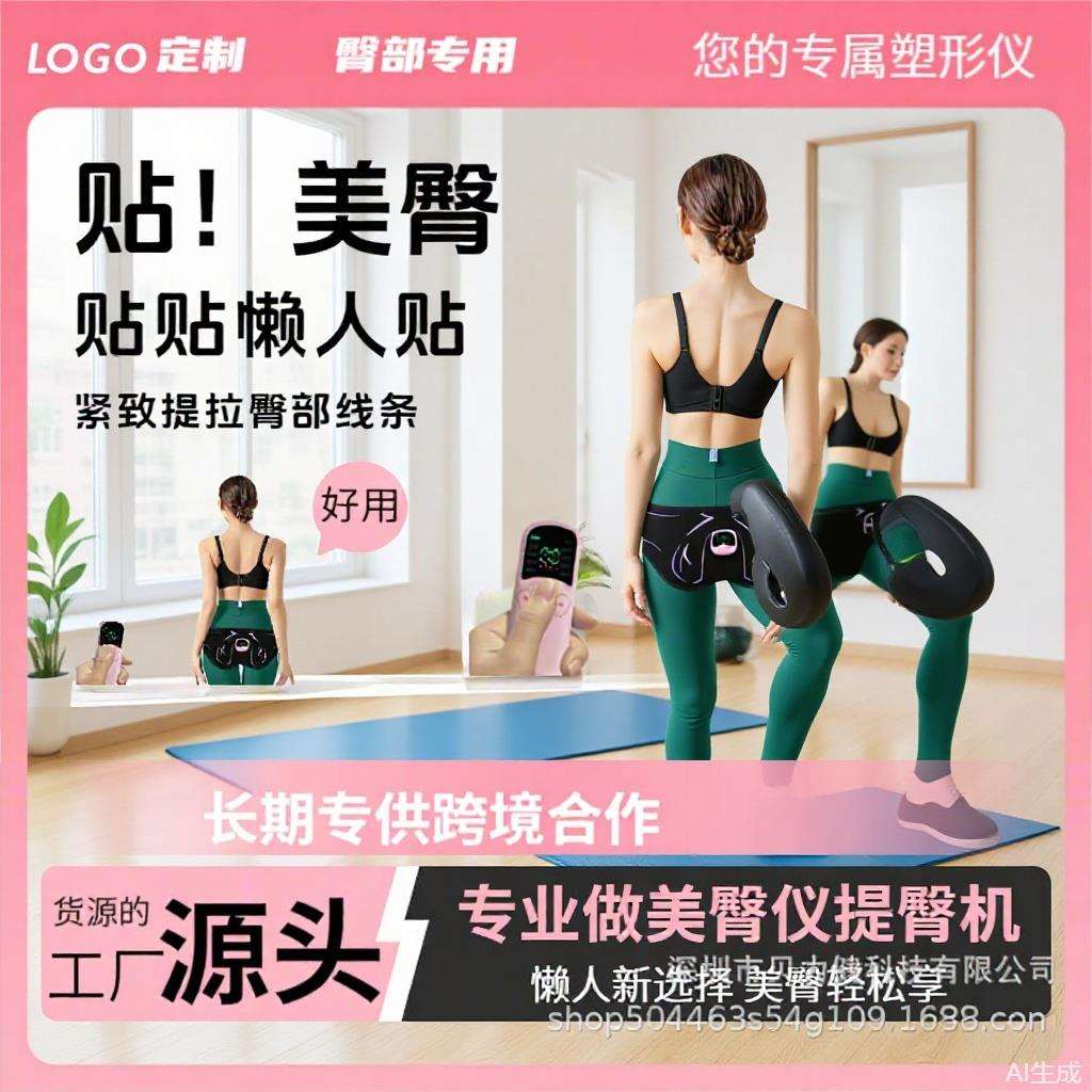 EMS家用训练运动健身女专用提臀美臀仪按摩器丰臀神器美腰塑身贴