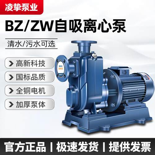 BZ自吸泵ZW自吸排污泵工业级工程抽水泵卧式吸水自吸泵