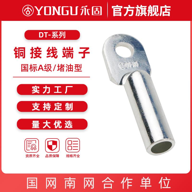 铜线鼻子DT-500镀锡紫铜接线端子电缆接头永固电力金具纯国标