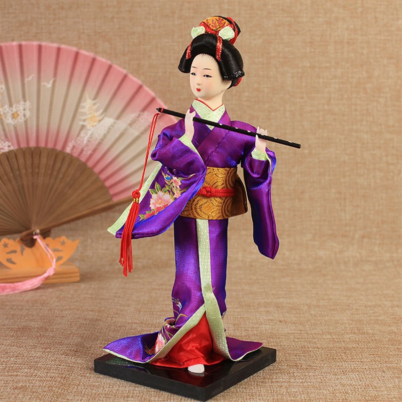 9寸人偶人形和服娃娃料理餐厅装饰艺妓娟人日式桌面摆件礼品