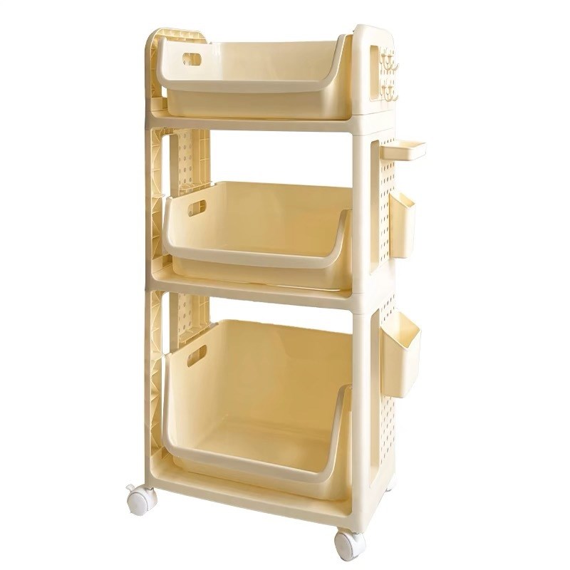 学生宿舍桌下洞洞板小推车书包置物架书桌书架收纳推车书包架好物