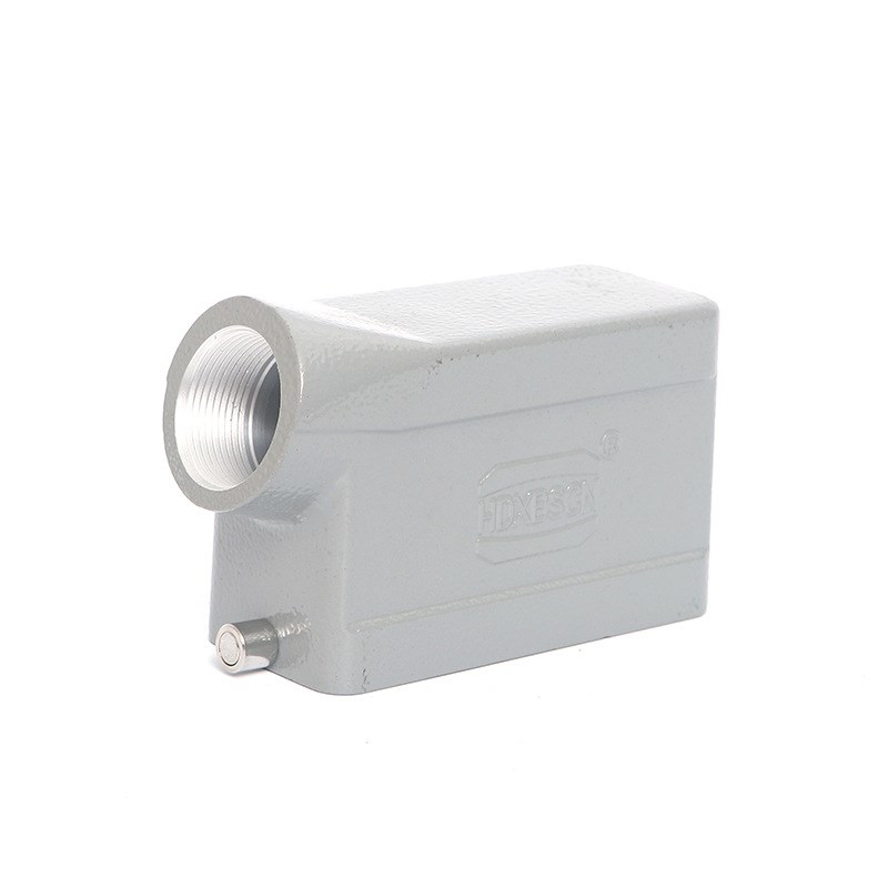 矩形热流道插头16芯单扣侧出线 HDC-HE-016-1D-PG21 重载连接器