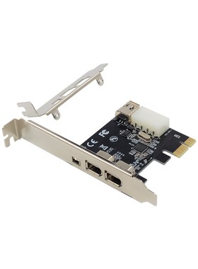 PCI-E 1X转 1394卡3口DV高清视频采集卡 PCIE x1转1394多口扩展卡