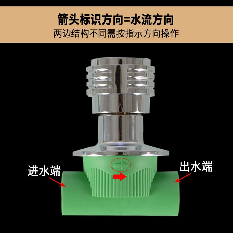 家用PPR暗阀快开自来水管开关止水总阀门4分206分25PPR水管配件