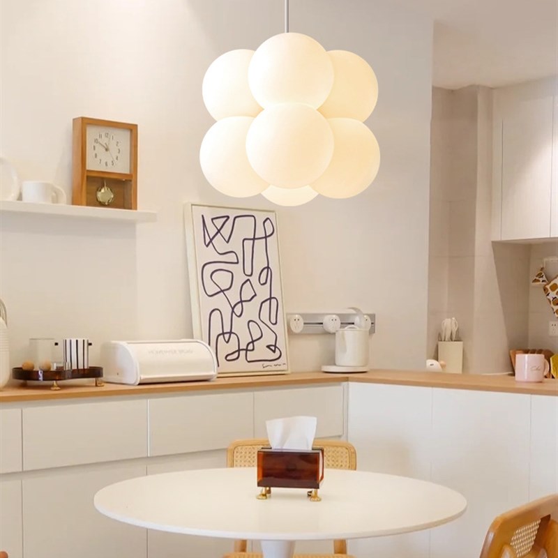 餐厅吊灯设计师款简约现代卧室书房灯具个性创意气球泡泡吊灯