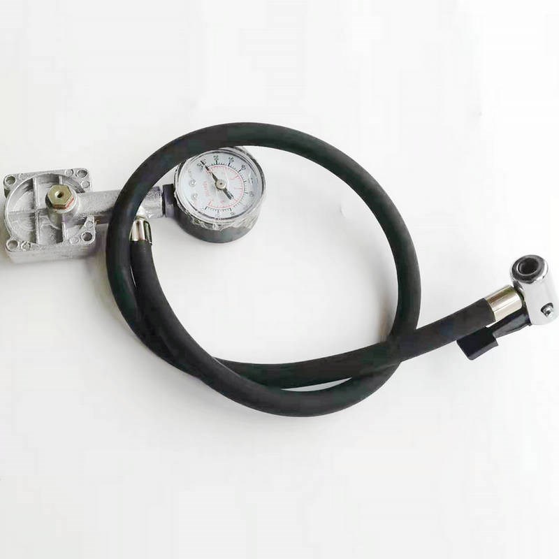 车载充气泵电动车汽车单双缸密封缸盖气压力表充打气橡胶软管配件