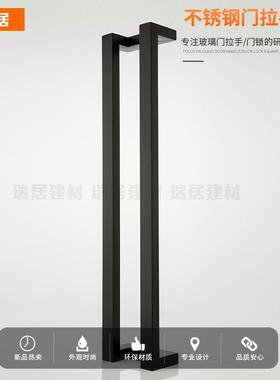 五金黑色方管拉手不锈钢门把手玻璃门拉手包框门拉手烤漆拉手