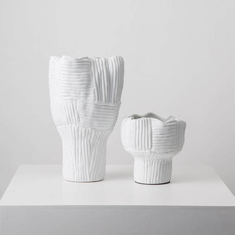 现代简约新中式白色陶瓷插花花瓶摆件售楼处样板间软装家居工艺品,纺织面料/辅料/配套,纺织机械配件,淘宝优惠券,粉丝福利购,淘宝优惠卷