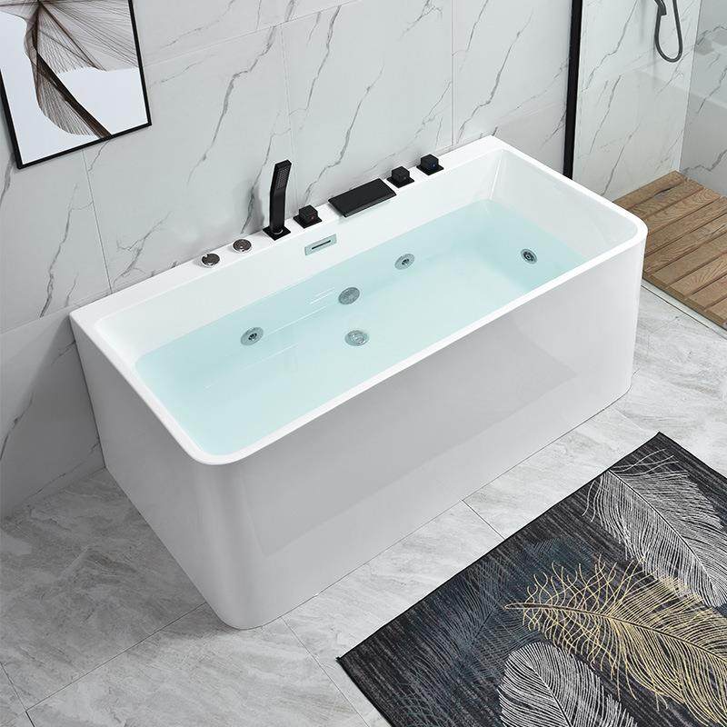 无缝一体家用成人小户型亚克力按摩冲浪智能恒温加热浴缸浴盆