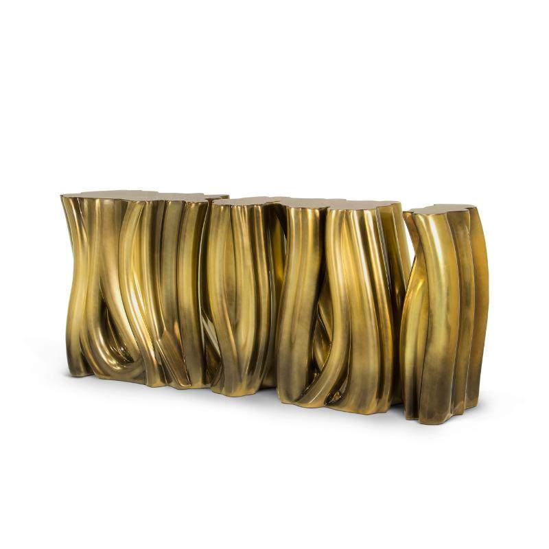 itacasa玄关意大利复古极简台案轻奢艺术玻璃钢装饰桌高端款条案