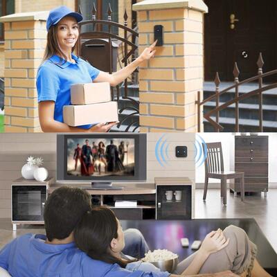 外贸电商 无线家用门铃 智能叮咚 防水按钮 doorbell 呼叫器呼救