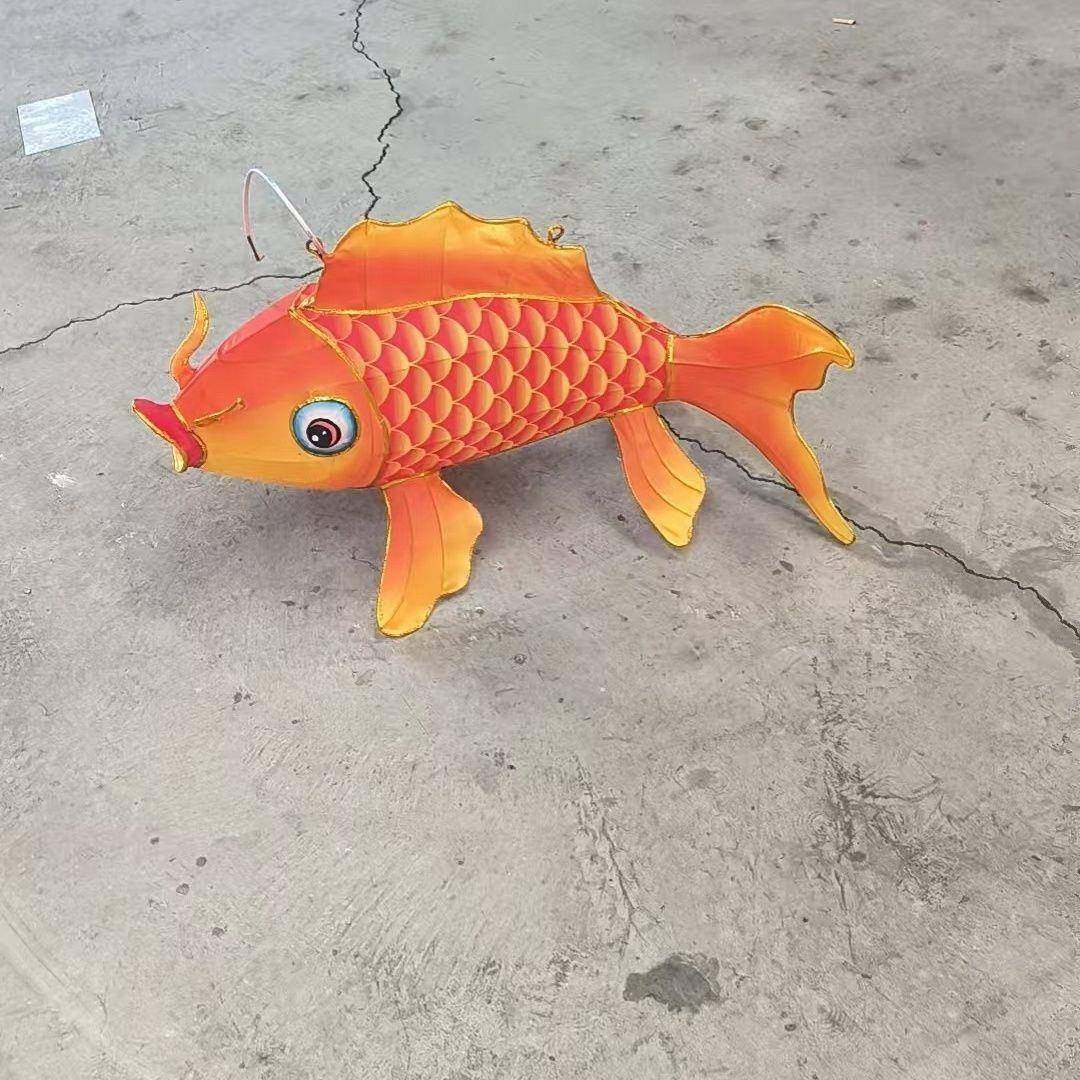 锦鲤鱼灯笼金鱼灯花灯定制手执鲤鱼彩灯餐厅过道走廊挂式传统灯笼