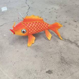 锦鲤鱼灯笼金鱼灯花灯定制手执鲤鱼彩灯餐厅过道走廊挂式传统灯笼
