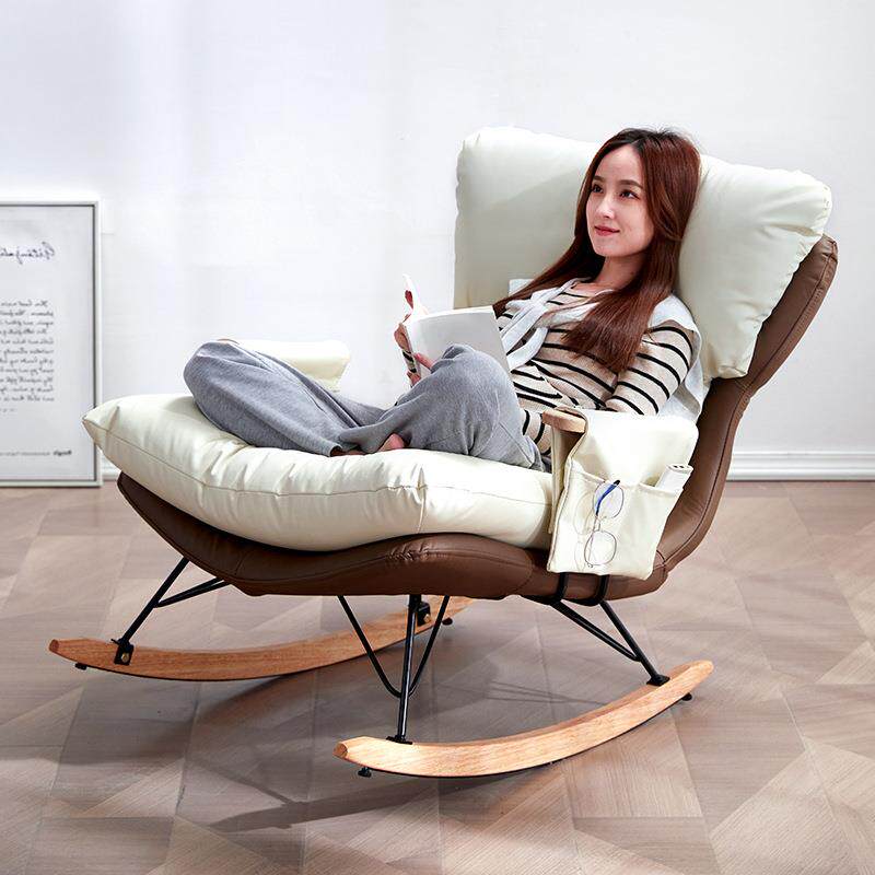 休闲单人懒人摇椅轻奢睡椅躺椅阳台客厅休闲大人沙发龙虾椅摇摇椅