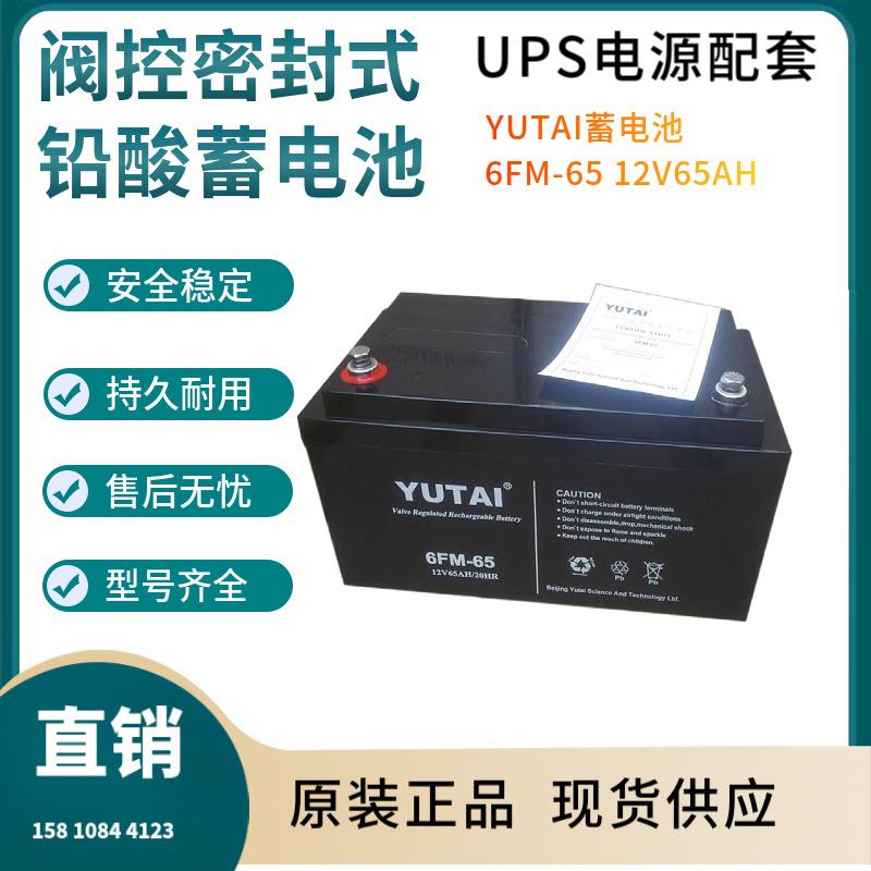 YUTAI蓄电池6FM-6512V65AH信号系统基站备用电厂备用