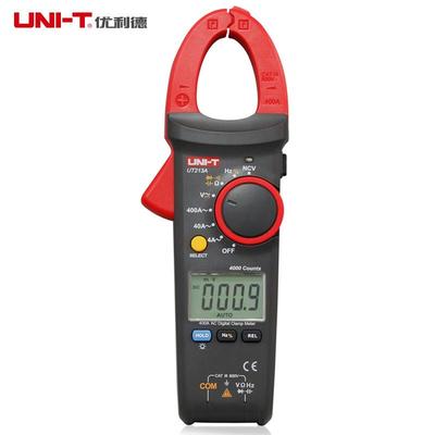 优利德UT213A钳形表数字钳形万用表数显交流电流表400A30mm开口