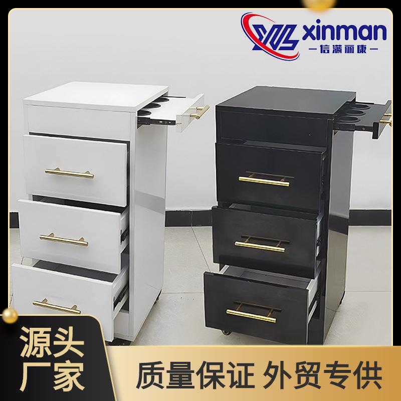 理发店工作柜简约红发廊理发店工具柜美发收纳储物柜子工具台推车