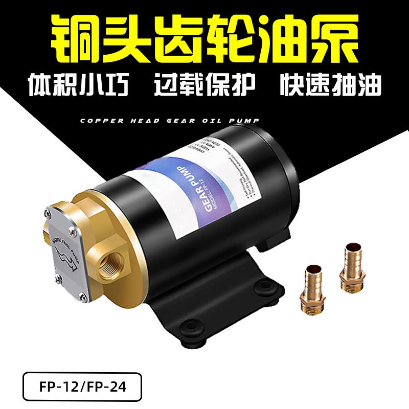 FP-1212v24V直流齿轮油泵加油泵自吸泵柴油泵吸油泵微型抽油泵