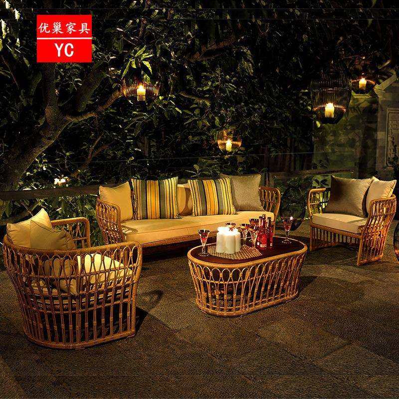 北欧户外藤编沙发庭院露台藤椅室外阳台庭院防水防晒组合民宿家具,农机/农具/农膜,其它农用工具,淘宝优惠券,粉丝福利购,淘宝优惠卷