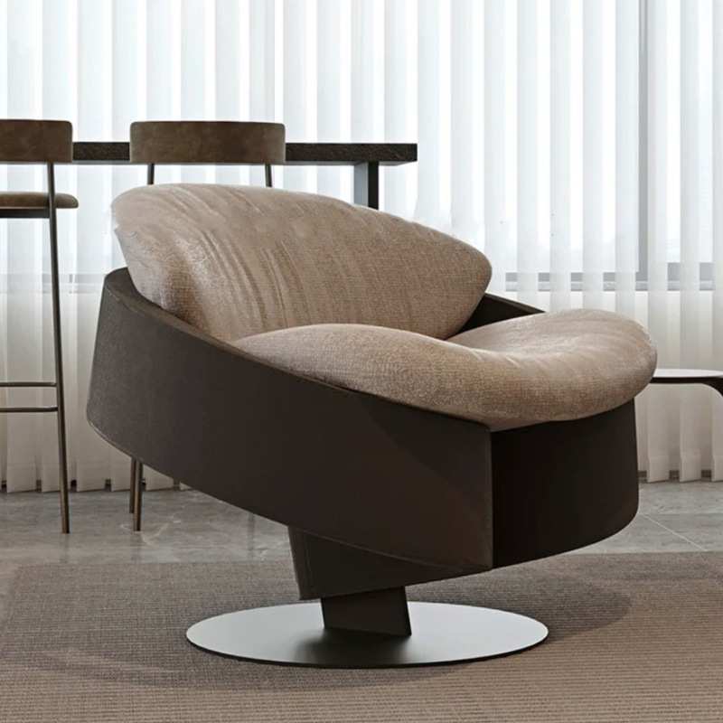 北欧设计师轻奢金属圆形圈圈椅夏洛克酒店洽谈椅样板房休闲单人椅