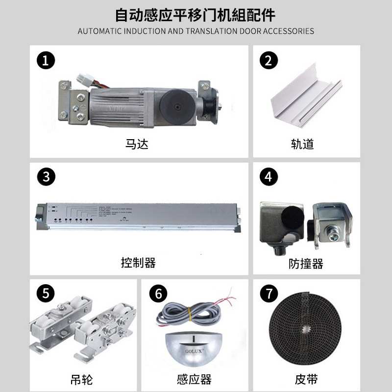 跨境平移自动门电门机组整套配件电动玻璃移动自动感应门电机组件