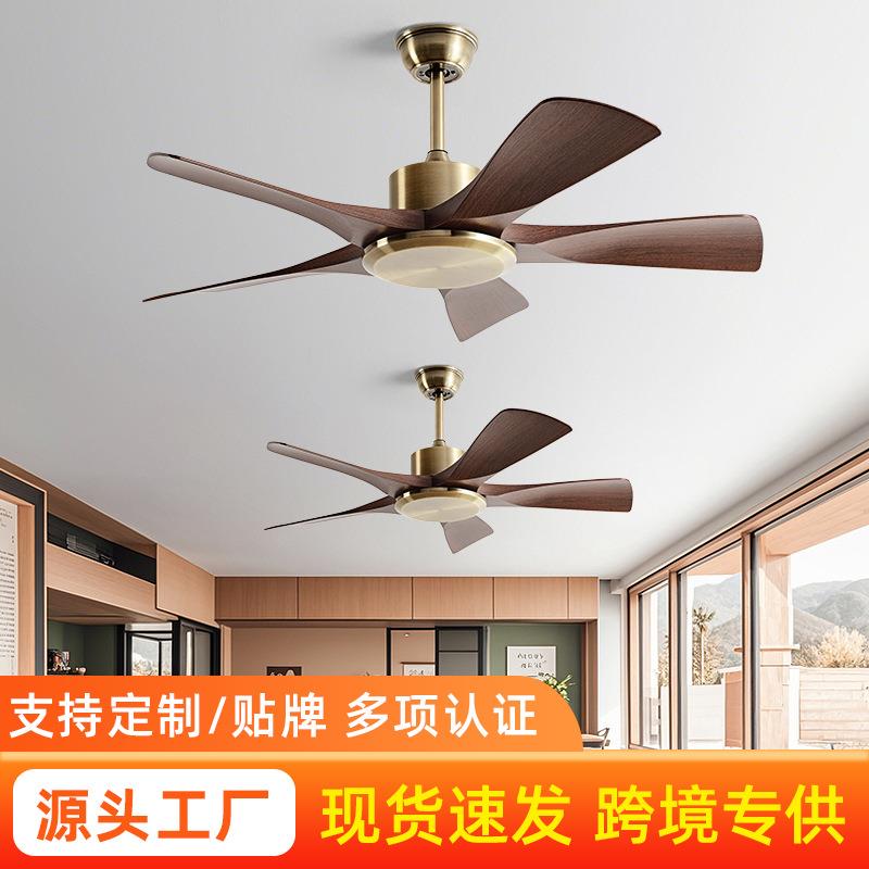 2025新款大风力复古电风扇家用客厅餐厅商用古铜色吊挂式风扇吊扇