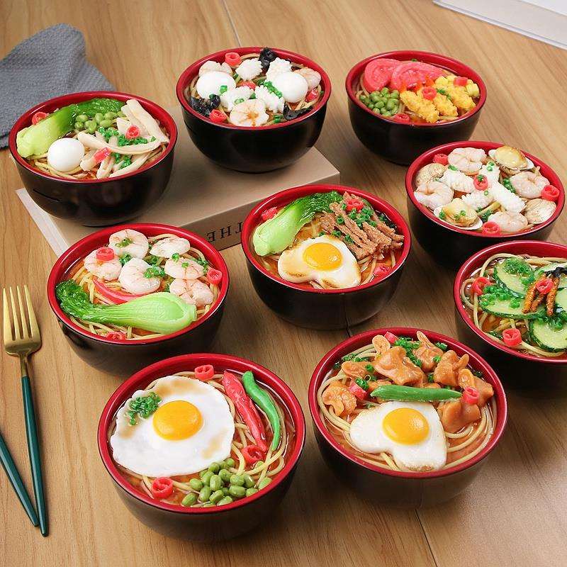 面条食物模型米饭拉面碗面摆件儿童拍摄道具橱窗橱窗装饰
