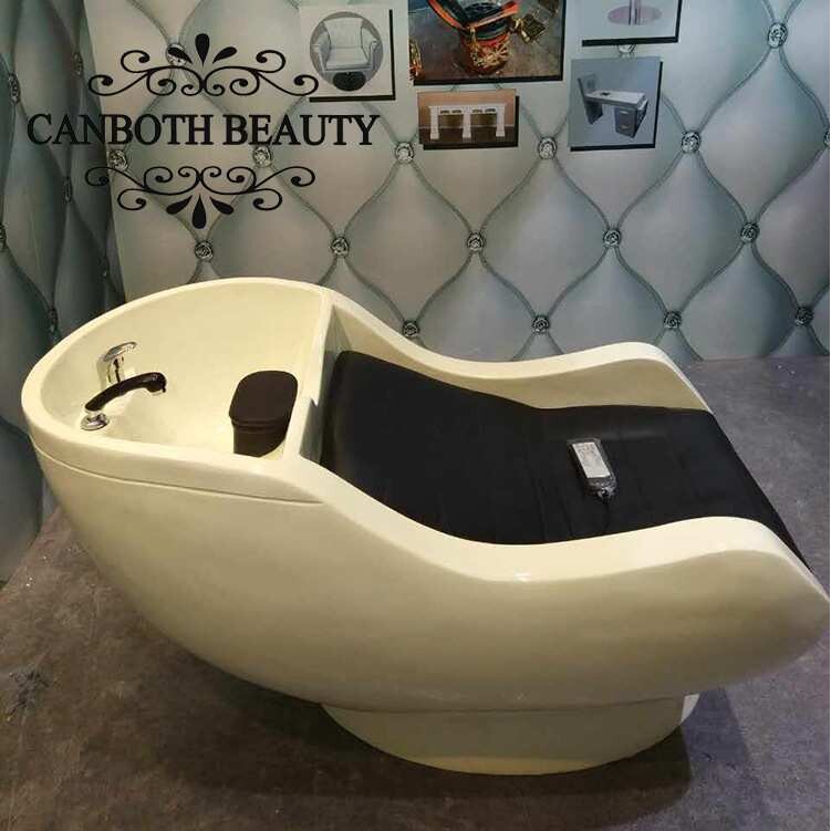 现代简约玻璃钢CB-LF005商业办公家具电动自产洗头床厂家直销