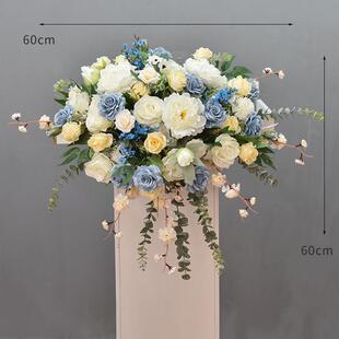 假花仿真花商务讲台花庆典活动会议演讲台发言台装饰下垂挂花绢花