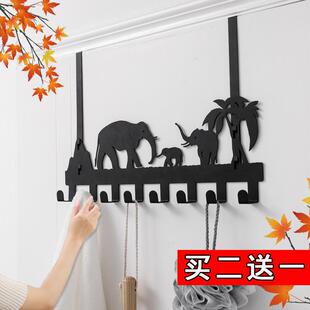 门上挂衣架衣服门后挂钩壁挂无痕卧室门背后衣帽挂架墙壁上免打孔