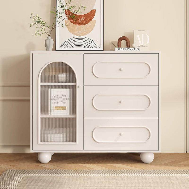 奶油风餐边柜现代简约家用客厅储物柜厨房置物橱柜靠墙一体茶水柜,节庆用品/礼品,新娘配件,淘宝优惠券,粉丝福利购,淘宝优惠卷