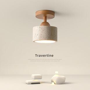 过道灯走廊北欧极简新中式木艺原木风简约大气玄关门厅阳台吸顶灯