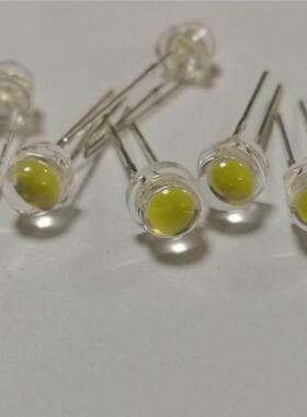 F5草帽白光低衰草帽灯珠5mm短脚白光led草草帽白光7-8lm光灯珠