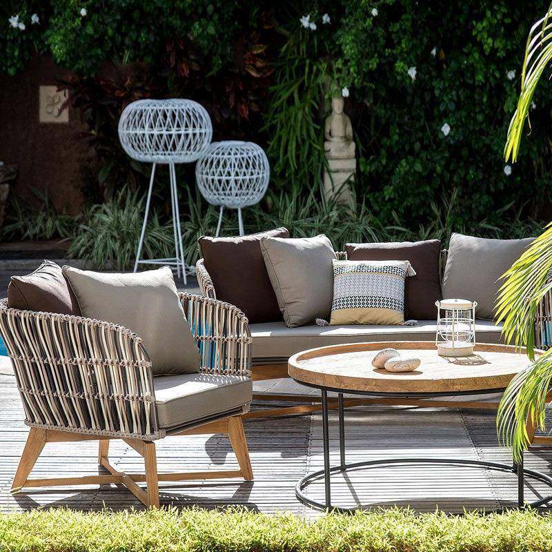 北欧户外休闲柚木沙发桌椅组合庭院阳台休闲室外防水单人编织藤椅,农用物资,其他肥料,淘宝优惠券,粉丝福利购,淘宝优惠卷