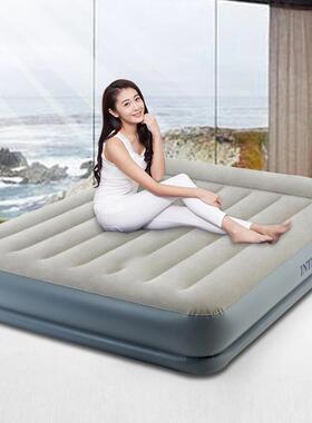 INTEX64116/64118经济型内置电泵双人线拉充气床内置枕头气垫床