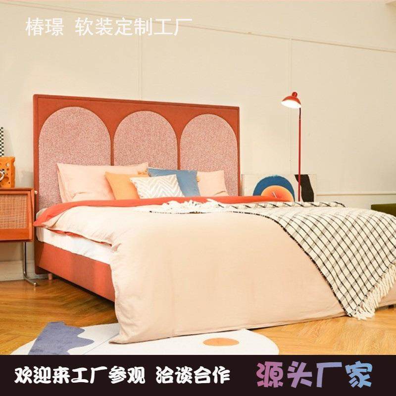 法式复古游园布艺1.8m大床现代简约主卧民宿样板间齐边床双人床,玩具/童车/益智/积木/模型,毛绒/玩偶/公仔/布艺类玩具,淘宝优惠券,粉丝福利购,淘宝优惠卷