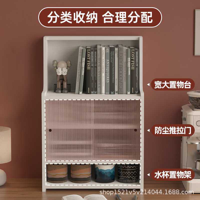 分层桌下收纳柜亚克力推拉门桌上储物柜餐厅厨房碗盘调味料置物架
