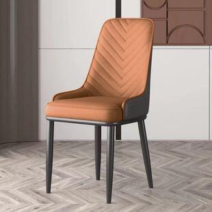 意式皮艺家用极简轻奢餐椅网红现代简约意式洽谈餐桌椅子酒店椅子